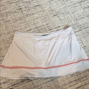 White and Pink Tennis Skirt
